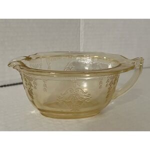 Yellow "Princess" Anchor‎ Hocking Depression Glass Open Creamer